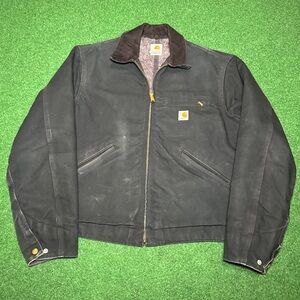 Vintage 90s Carhartt J01 Blk Detroit M/L 44 Grunge Hip Hop 24x27 Black Jacket